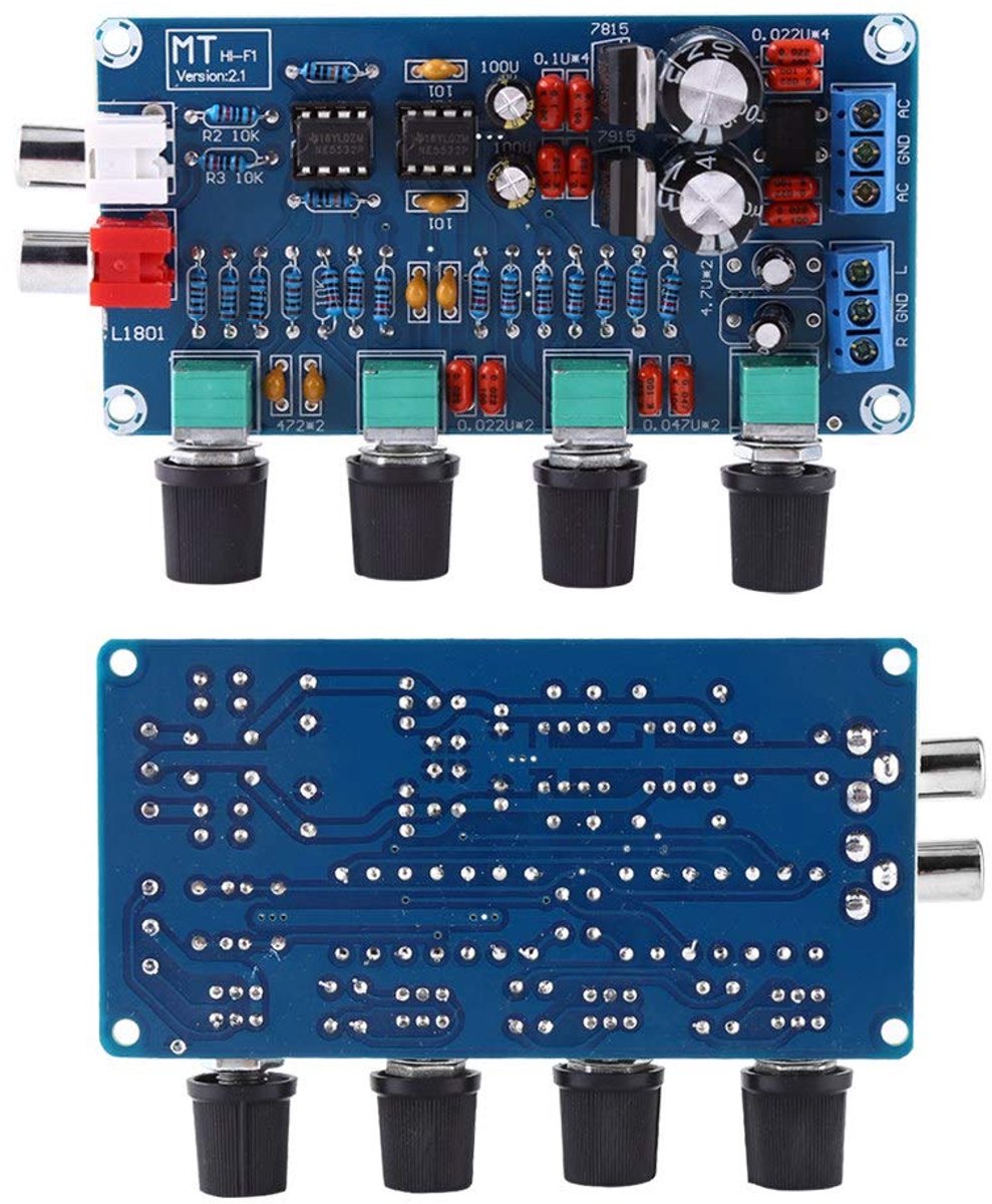 SnelShoppen - Hifi Versterker Plaat Amplifier ON AMP Preamp NE5532 Volume Toonregeling Geïnstalleerde Kaart voor Audio Systemen
