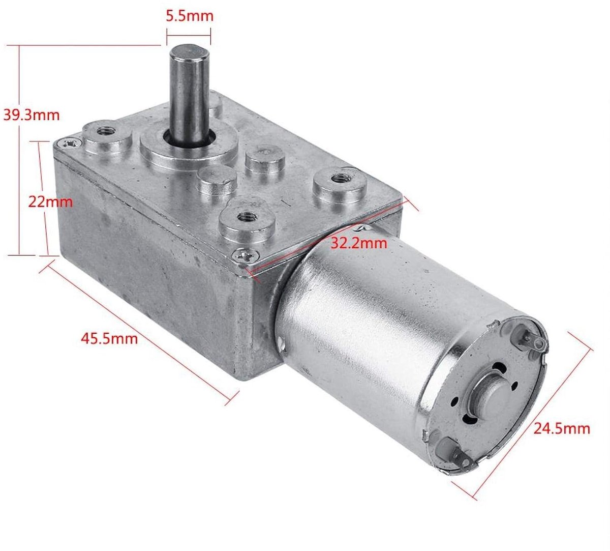 SnelShoppen - DC 12V Elektrische Motor, Omkeerbaar, Hoge Koppel Turbine met Versnellingsbak, 6 R/Min, Robuust en Duurzaam, Voor Hobby en Technische To