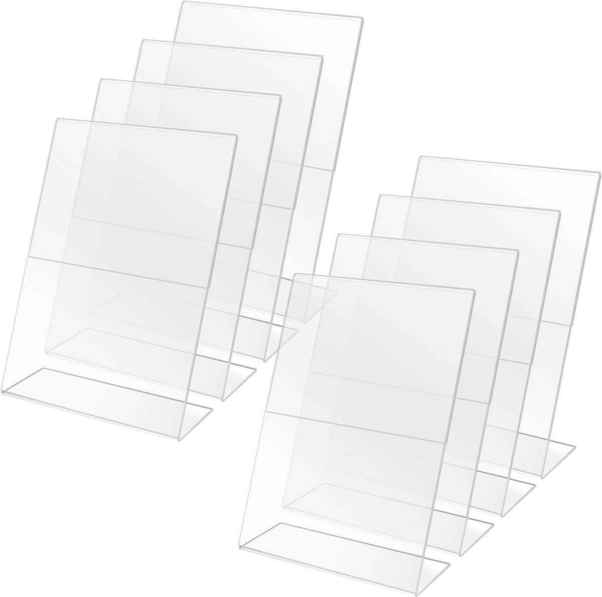 Acrylic tafelstandaard A4 - transparant materiaal - L-vormige houder - ideaal voor menu's en foto's - ShopVlot