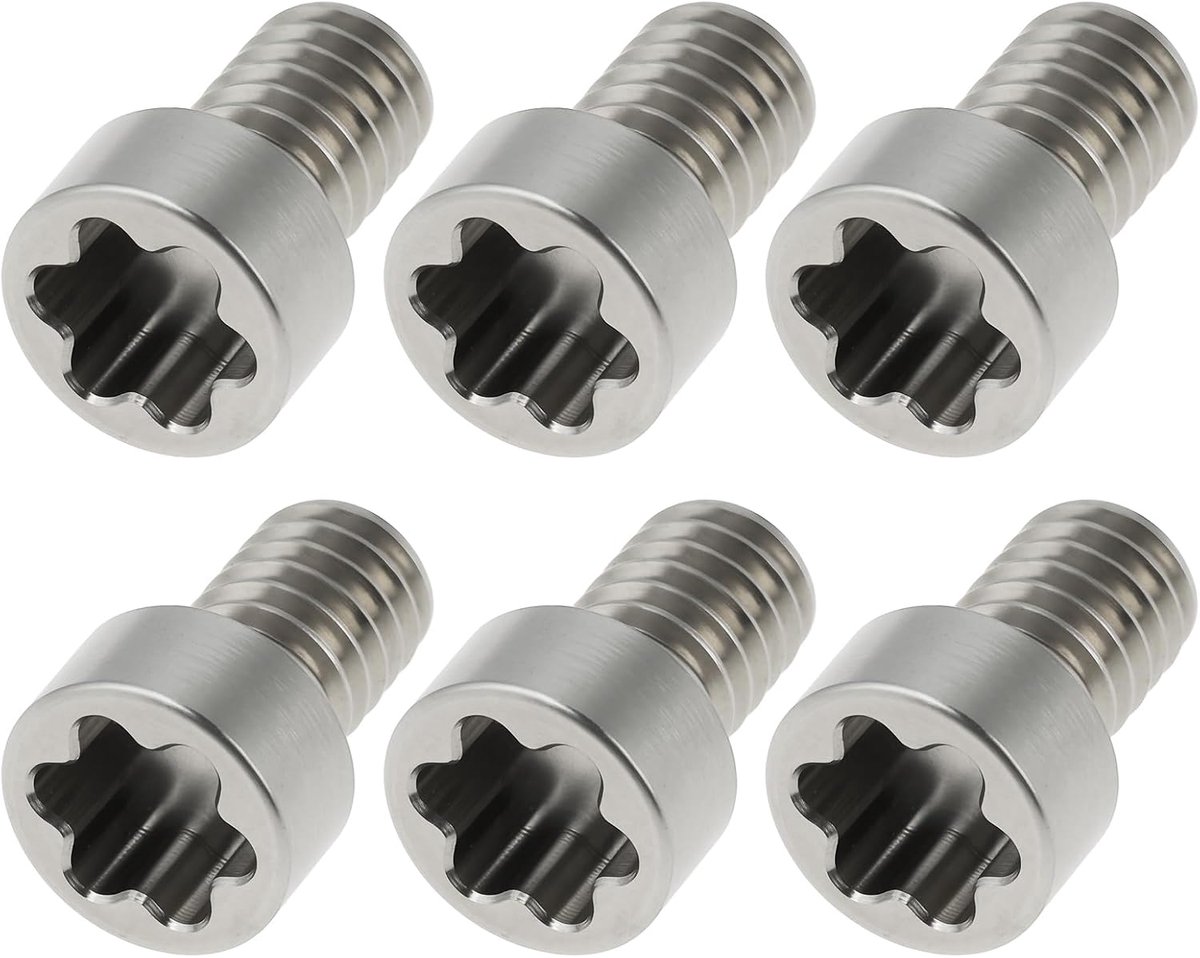 SnelShoppen - 6 stuks M4 vervangende schroeven voor golfclub gewichten, compatibel met Taylormade M1 M3 SLDR R15, schroefdraad 6 mm, hoogwaardige verv