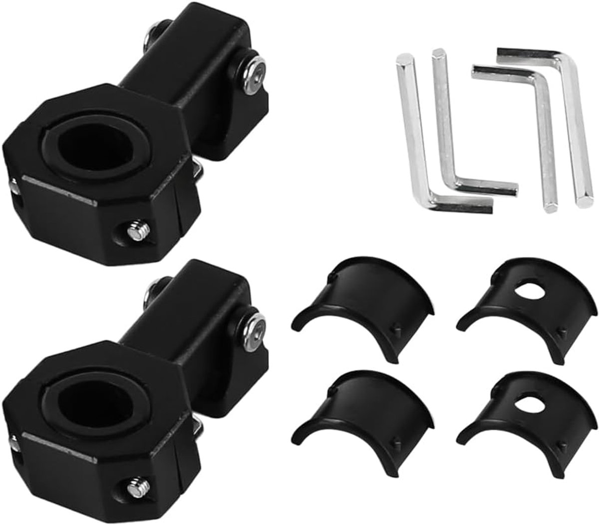 SnelShoppen - 2 Stuks Spotlight Montage Beugels Motorfiets Aluminium Verstelbare Koplamp Houder Voor Motorrijders