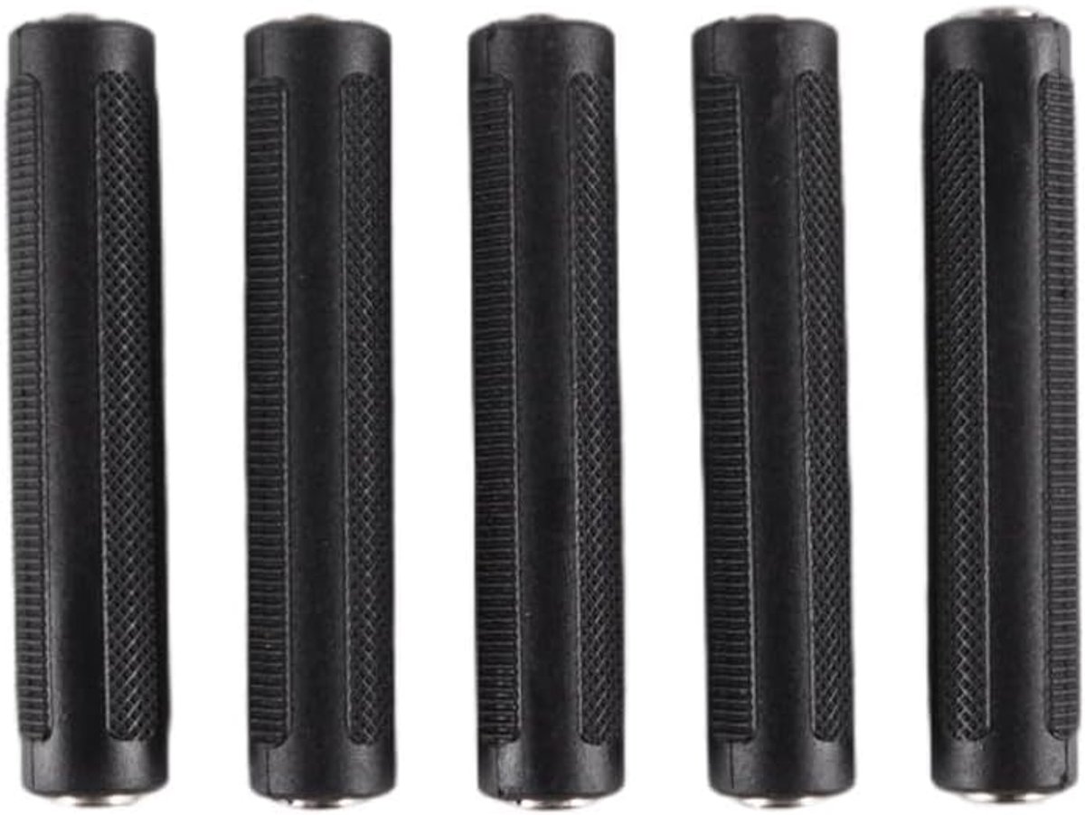 SnelShoppen - 5 Stuks 6,5 mm TRS/TS Vrouwelijk naar Vrouwelijk Stereo Adapter - Audio Koppelstuk voor Instrumentverlenging - Geschikt voor Versterkers