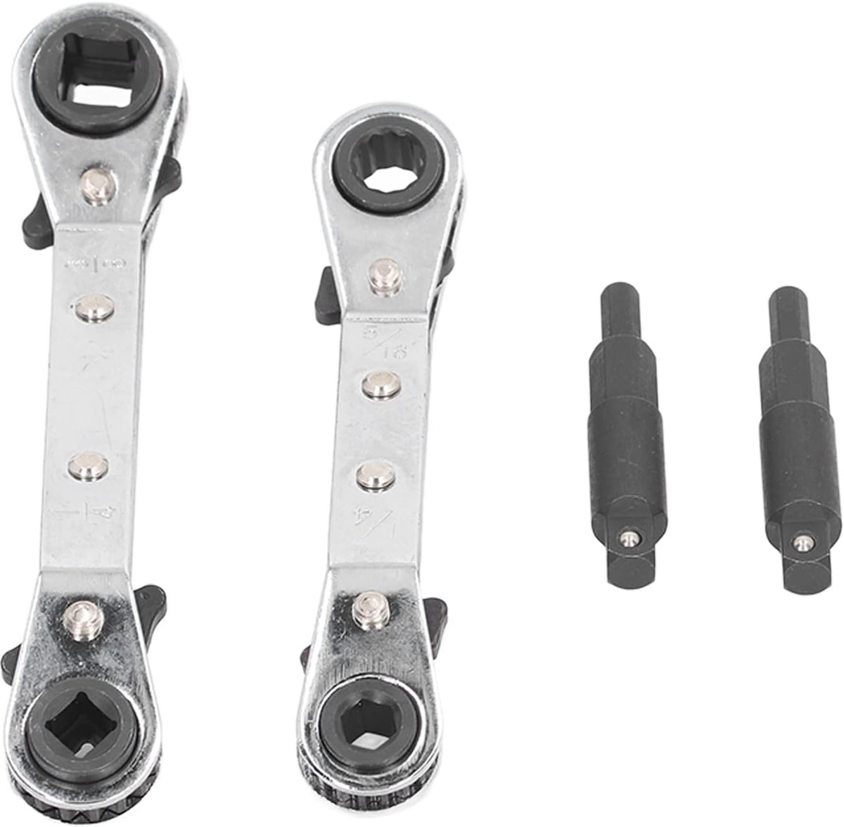 SnelShoppen - HVAC Gereedschapset 3/8 inch, 1/4 inch, 5/16 inch Ratelset van RVS voor Airconditioning en Koeltechniek