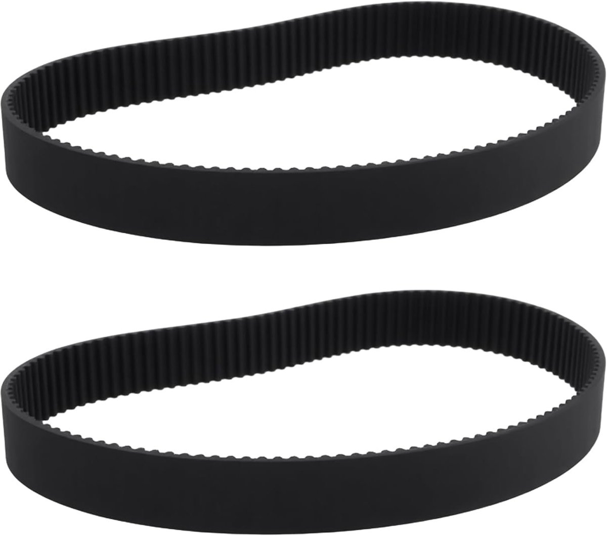 SnelShoppen - 2 Stuks Timing Riemen 15-1/8 Inch Lengte 5/8 Inch Breed voor Luchtcompressor - Duurzaam Zwart Rubber - Vervangende Onderdelen
