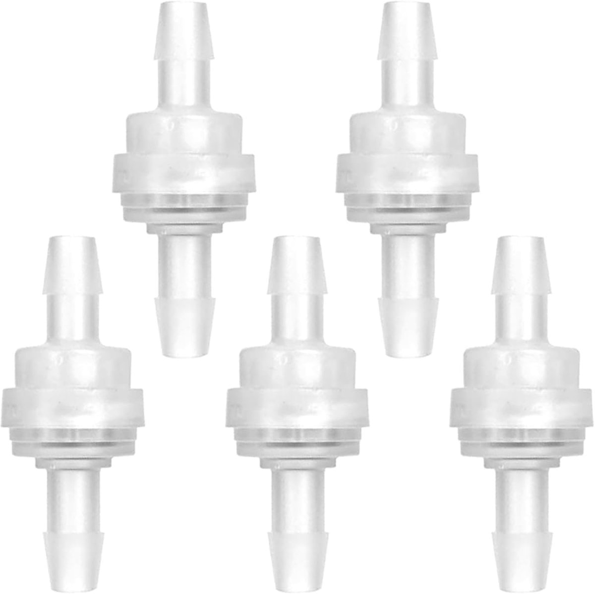 SnelShoppen - 5x Plastic Terugslagkleppen 6mm Ozonbestendig Voorkomt Water Terugloop Voor Waterbehandeling Luchtzuivering Toebehoren