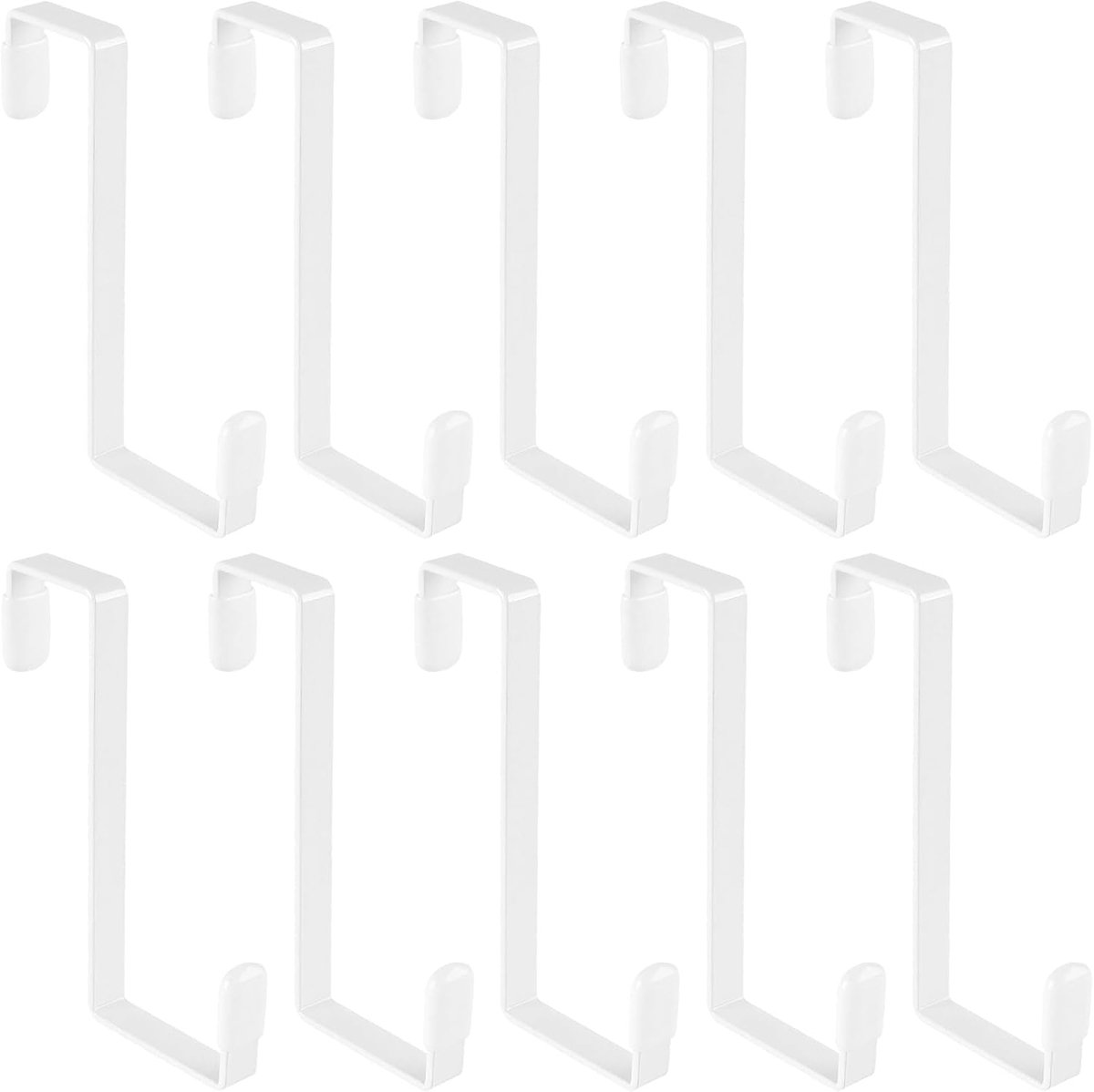 10 Pcs White Door Hooks for Hanging, Clothes Hooks behind the Door, Door Coat Rack for Hanging, Interior for Jackets - ShopVlot