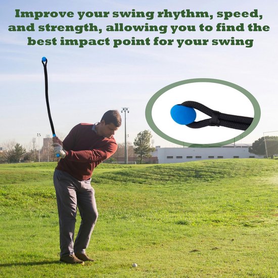 Golf Rope Swing Trainer, Rope Golf Trainingshulpmiddel met Opbergtas Multifunctionele Golf Training Rope Golf Geschenken Golf Rope Trainer voor Krachtbeheersing Fysieke Training van Merkloos — afbeelding 4