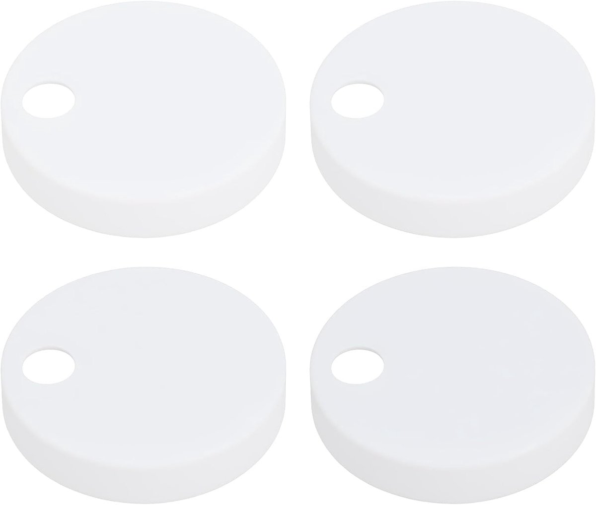 SnelShoppen - 4Pcs Toiletbout Decoratieve Dekking Cap 45x8mm voor Toiletzitting Wit - Duurzaam, Corrosiebestendig, Geschikt voor Thuis, Hotel, Publiek