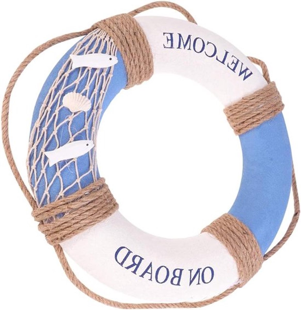 Decoratieve Reddingsboei met een Diameter van 30 cm voor Nautische Wanddecoratie en Deurversiering