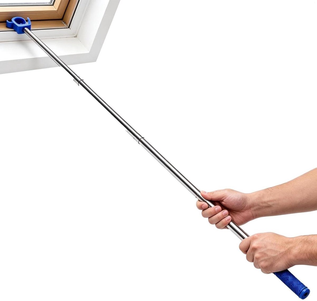 Raamopener Telescoopstok - Verstelbare Raamopener - Hoge Ramen Openen - Roestvrijstalen Constructie - 152 cm - Enkele Attribuut