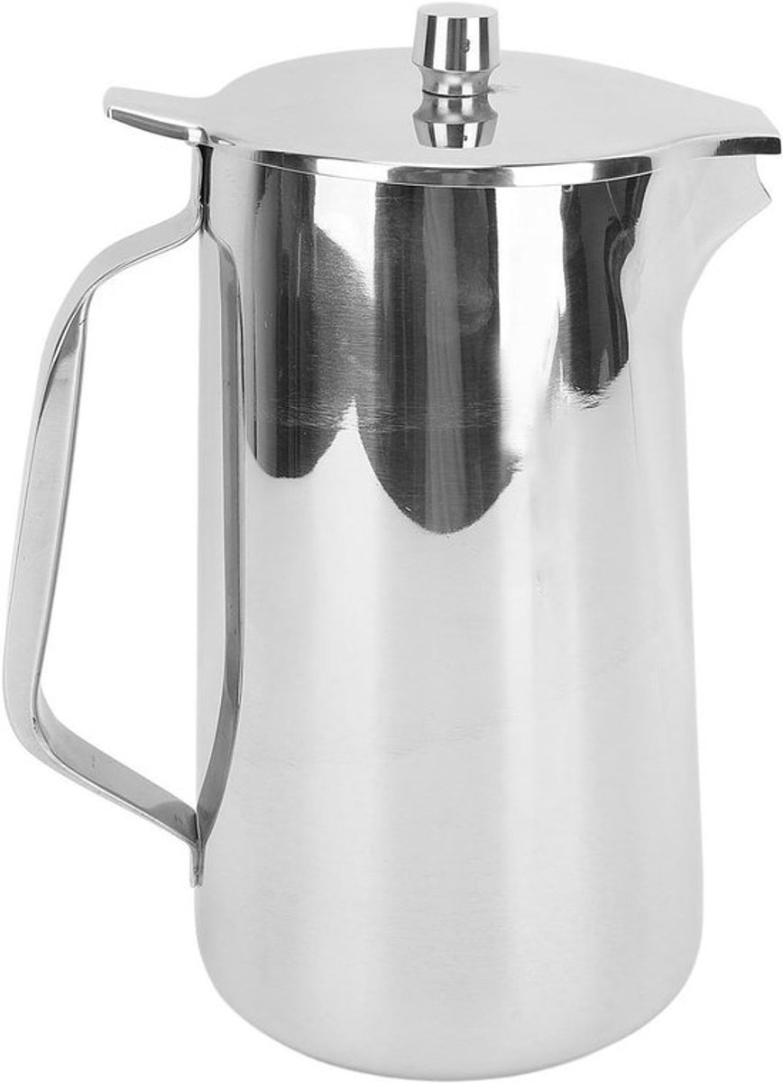 Stijlvolle RVS Theepot van 2L met Ergonomische Handgreep voor Koffie, Thee en Sap