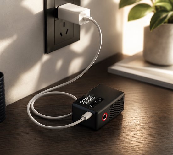 Elektrische Fietspomp XS - 108 gram - Draagbaar - Smart Digitaal Display - Mini Luchtcompressor - Koersfiets - Racefiets - Gravelbike - Sportfiets - Stadsfiets - Mountainbike - Scooter - Fatbike - Bakfiets - USB-C Oplaadbaar - Presta/Schräder/Dunlop — afbeelding 2