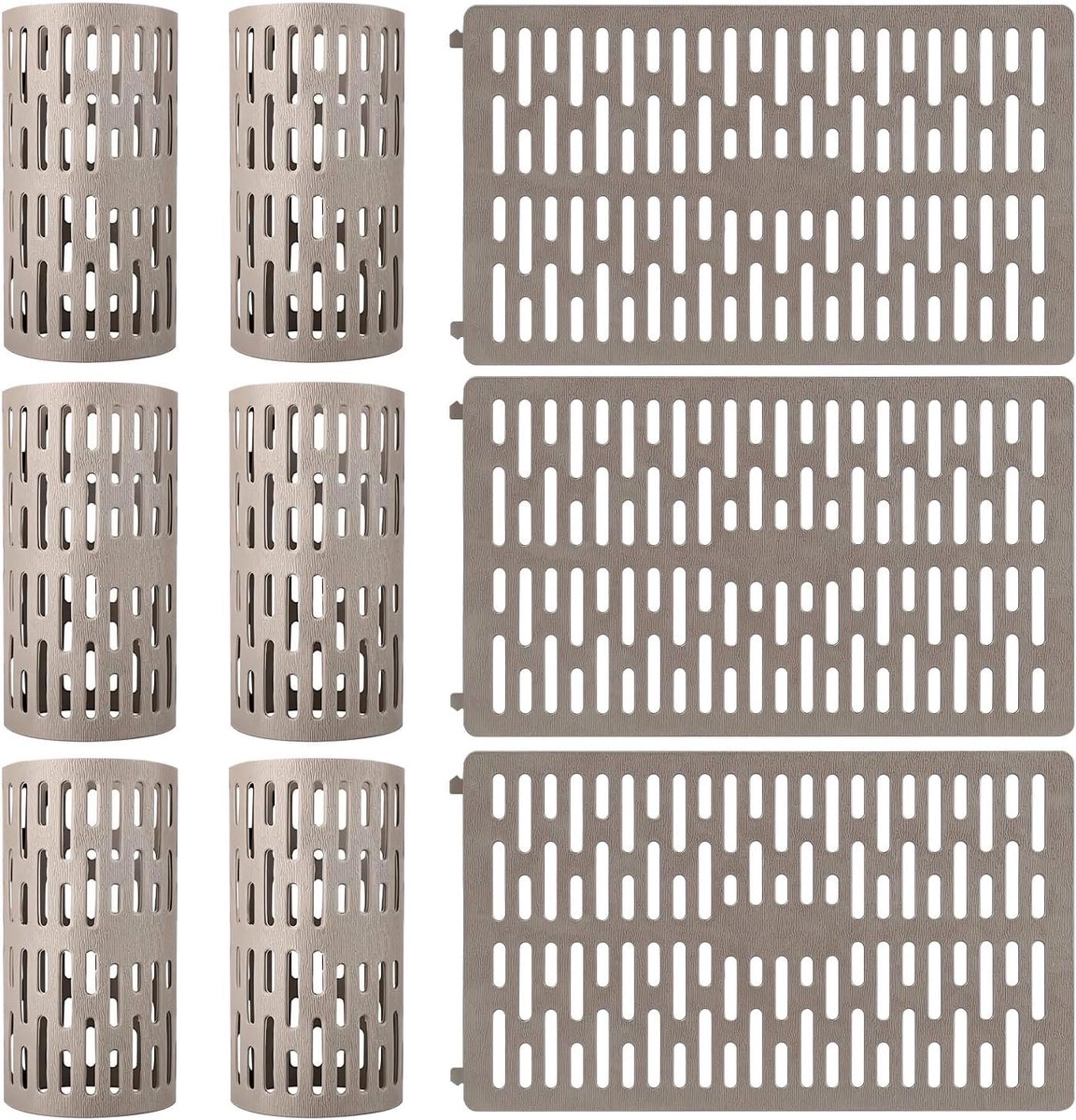 9 stuks boombescherming met ventilatiegaten, 20 x 34 cm, bescherming voor bomen en bomen, voorkomt grasmaaiers - ShopVlot