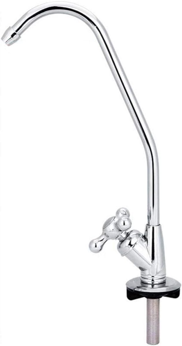SnelShoppen - 1/4'' Keukenkraan Zink Legering Kranen Chroom 360° Draaiend Ontwerp voor Drinkwaterfilter en Waterzuivering