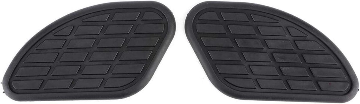 SnelShoppen - 2 Stuks Motor Brandstoftank Traction Pad Protector Vintage Universele Knie Grip Stickers Zwart - Hoogwaardige Accessoires voor Motorrijd