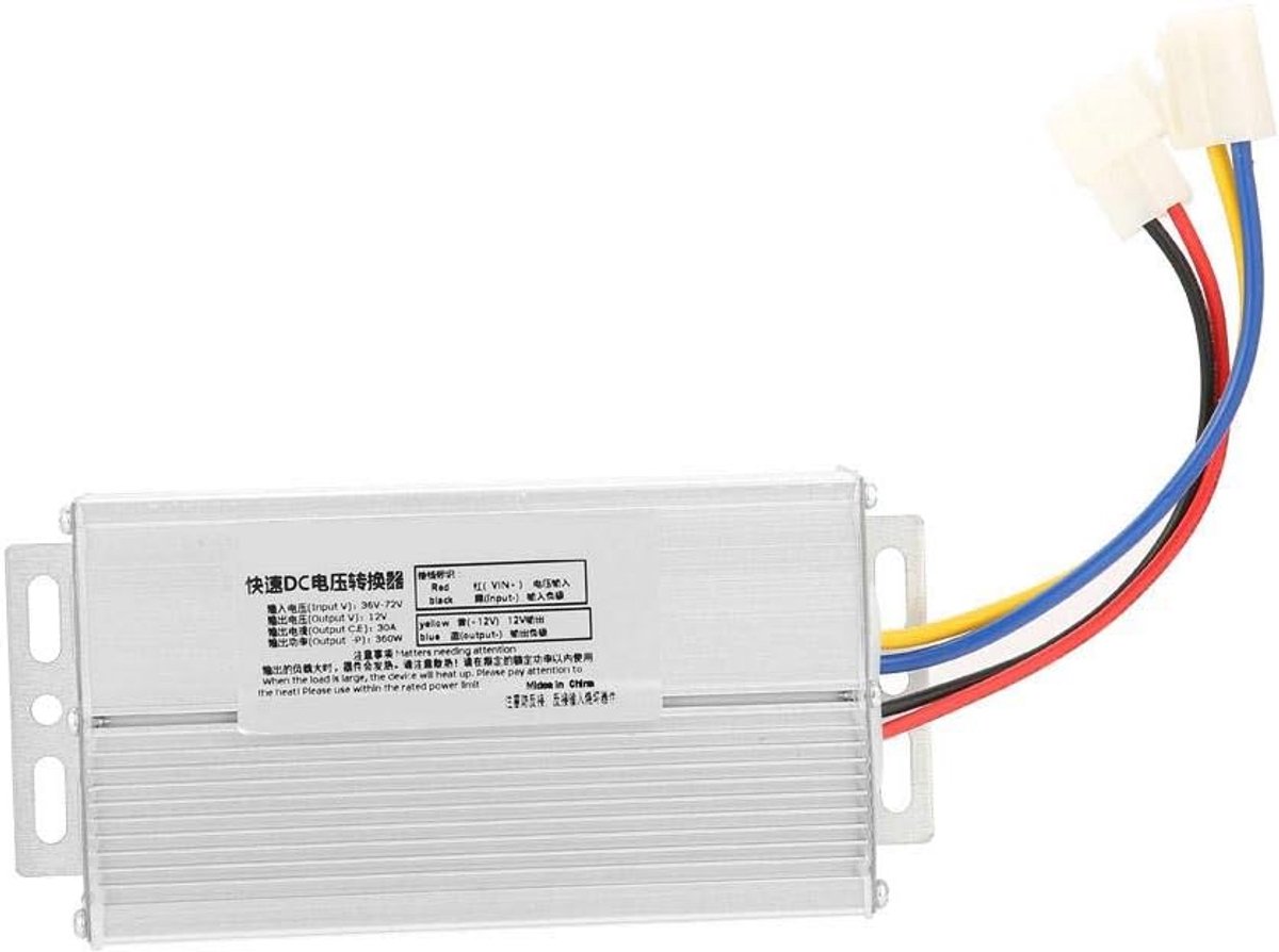 Voltage Converter 36-72V naar 12V 30A - DC Inverter Adapter - Hoge kwaliteit - Ideaal voor industriële toepassingen - ShopVlot