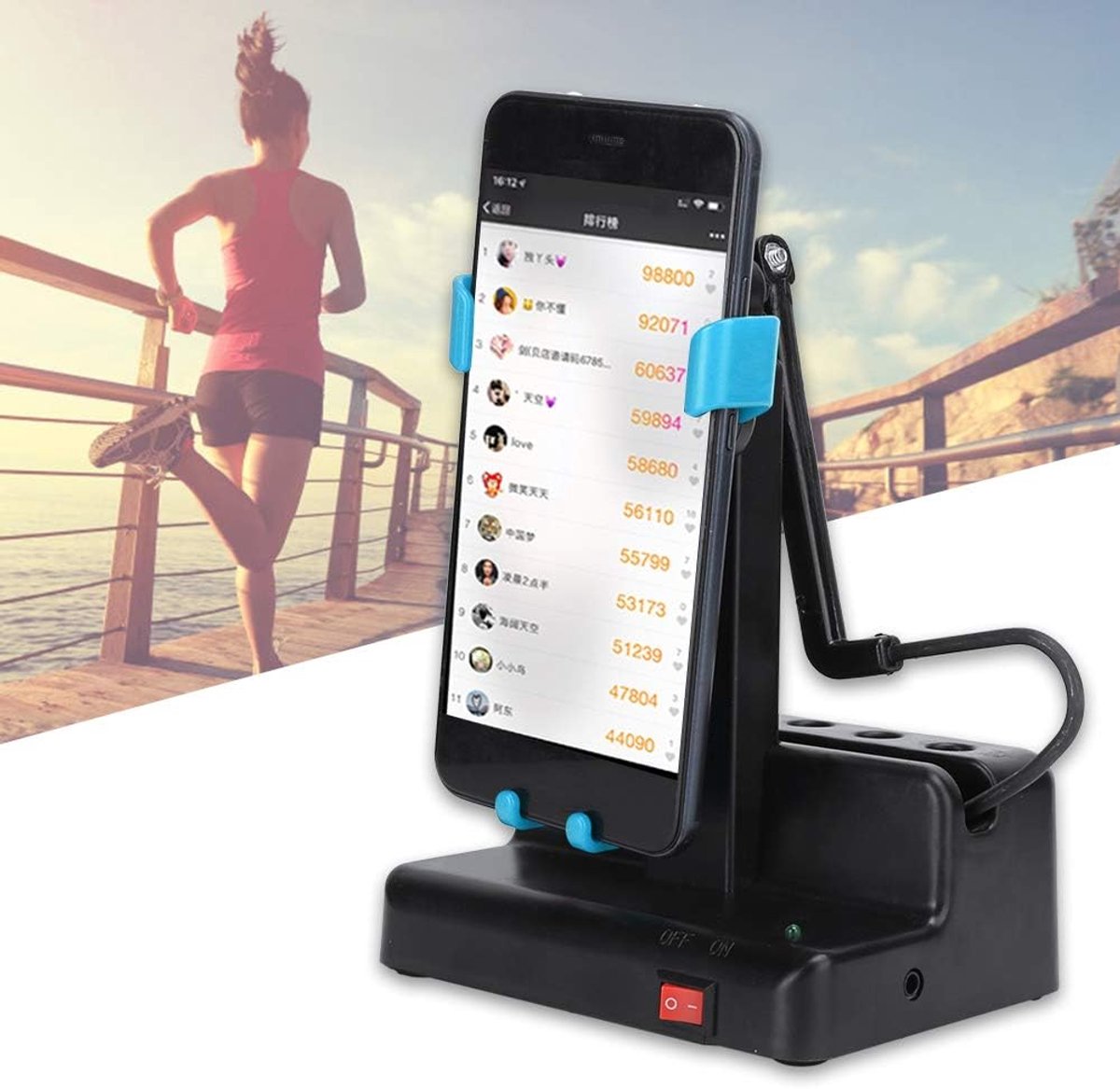 SnelShoppen - Durable Telefoon Shaker, Automatische Telefoon Schudder in Hemelsblauw, Voor Smartphone Gebruik Thuis en In De Auto, Perfect Voor Luie M