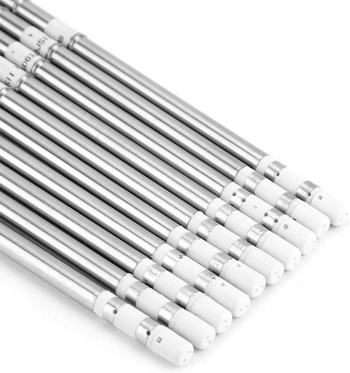 SnelShoppen - Soldering Iron Tips T12 Series - 10 Stuks Vervangtips voor Soldeerpunt - Geschikt voor FX-951 Rework Station - Duurzaam en Warmtebestend