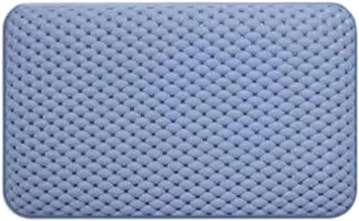 Badkussen - Hoofdsteun bad - Ontspannen baden - Zachte neksteun - 29 x 19 cm - Blauw