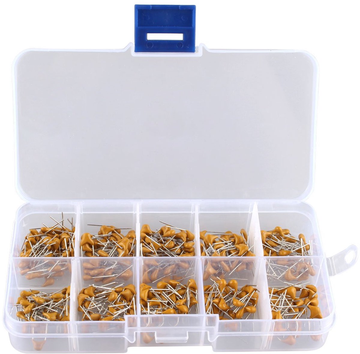 SnelShoppen - 300 Stuks Multilayer Keramische Condensatoren Assortiment Kit - Capacitoren 10pF tot 100nF - Georganiseerde Doos - Perfect voor Elektron