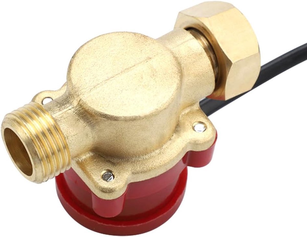 SnelShoppen - G1/2"-1/2" Draad Waterstroomschakelaar AC220V 0.5A Magnetische Waterpomp Stroom Sensor Schakelaar voor Douche en Lage Waterdruk Start