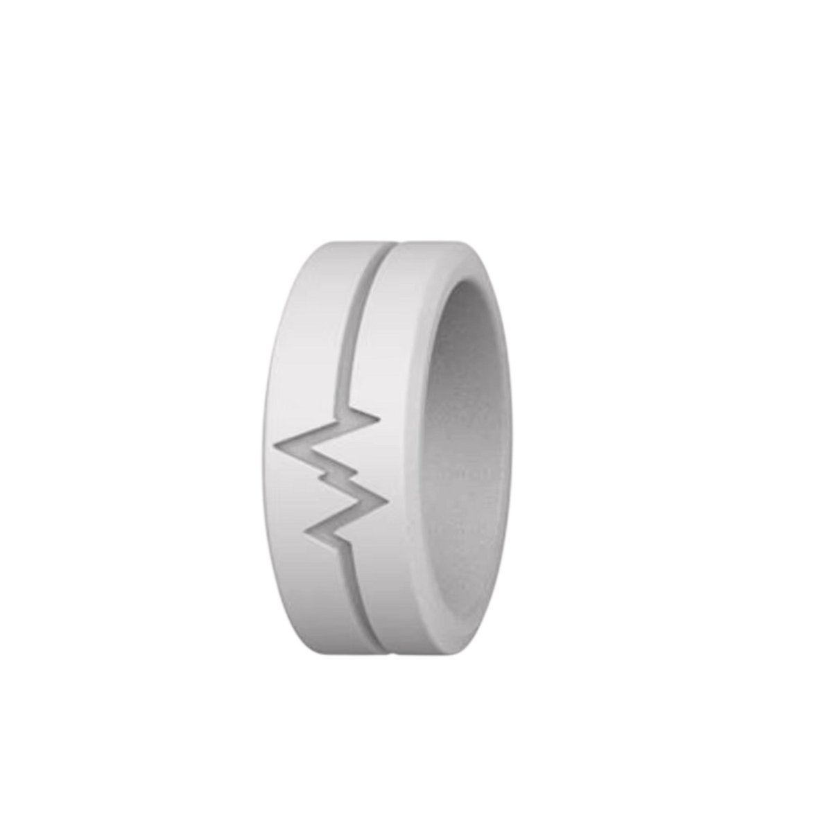 Lichtgevende Siliconen Ring Glow In The Dark – Fluorescerende Flexibele Ring voor Dames en Heren, Mode Sieraad, Feest Sieraden Cadeau - Grijs