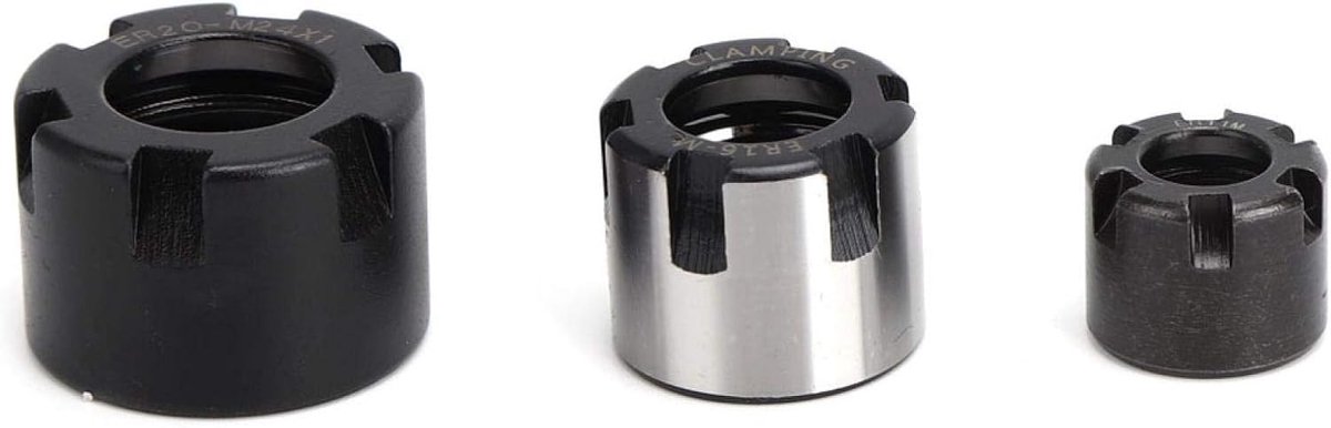SnelShoppen - ER11M/16M/20M Collet Nut 40 Stalen Bevestigingsmiddelen Praktische ER Collet Nut voor CNC Houtbewerking en Graveermachine