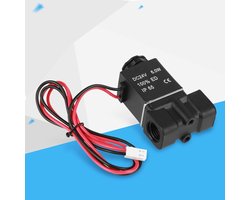 Solenoid Valve DC 24V, PT 1/4 inch 2-way, Plastic, for Water and Air, Compact 6.5 x 4 cm - ShopVlot