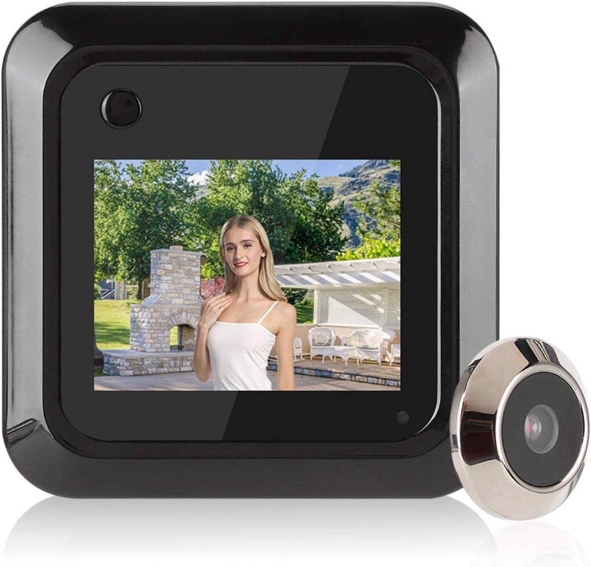 SnelShoppen - Digitale Deurspion Camera met 145° Hoek, 2.4 Inch LCD Scherm, Draadloos en HD Voor Thuis, Appartement, Beveiliging