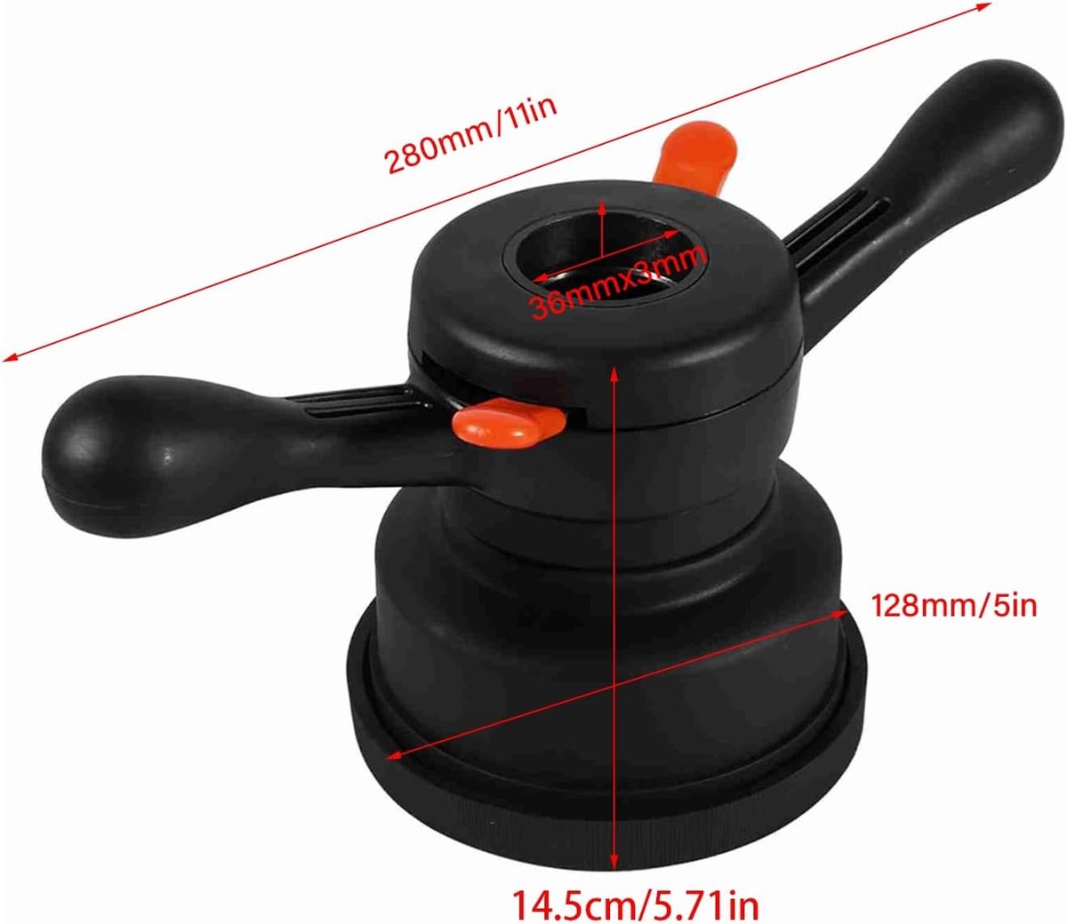 SnelShoppen - Car Wheel Balancer Wiel Balancer Tool, Snelle Ontgrendelbare Hub Vleugelmoer, Bandenwissel Tool (Draad Diam. 40mm, Stap 3mm)