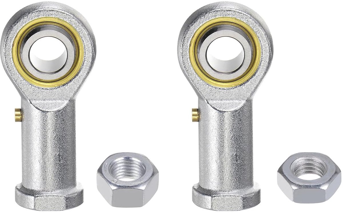 SnelShoppen - Hinge End Kit PHSB8 1/2 inch - 2 Pack Hinge Eindlagers met Linker en Rechter Draad - Gegalvaniseerd Staal voor Throttle en Hydraulische