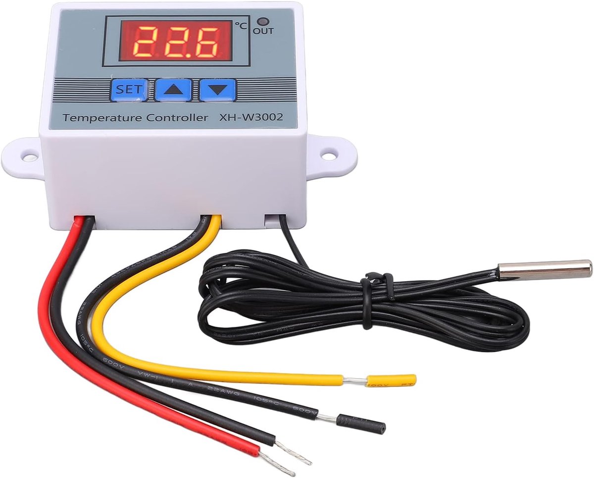 SnelShoppen - Digitale Thermostaat Schakelaar Microcomputer Temperatuurcontroller Programmeerbaar Verwarming Koeling Elektronische Thermostaat 10A met