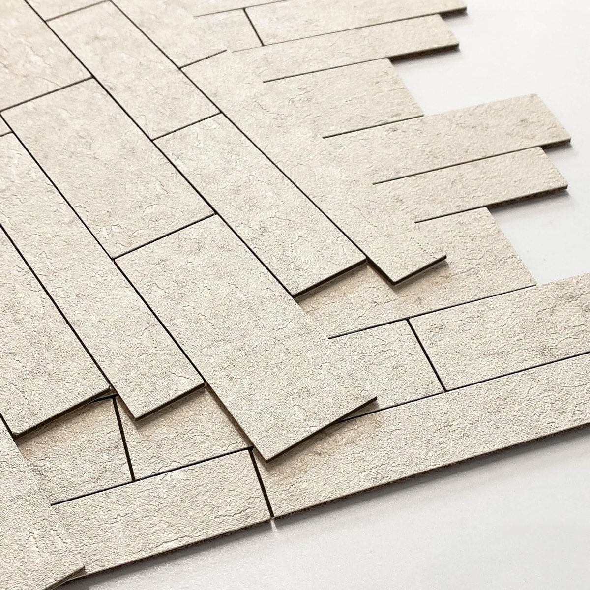 SnelShoppen - Zelfklevende 3D Sandsteen Baksteen Mozaïek Tegel Stickers Keuken, Wandtegels met Steeneffect Waterdicht Badkamer Wandpanelen Peel en Sti