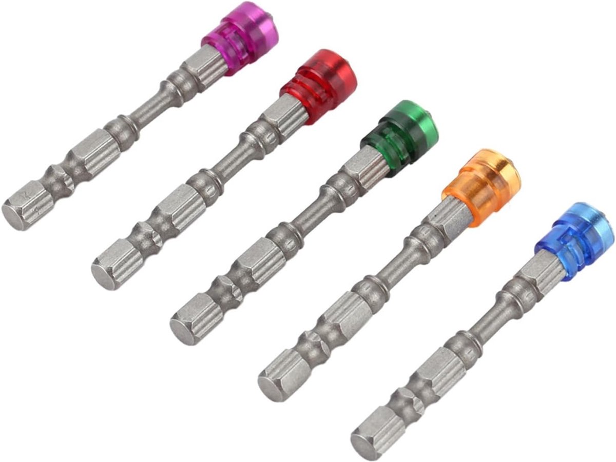 SnelShoppen - 5 Stuks Drywall Schroefbits PH2, 1/4 Inch Schroevendraaier Bits, Sterke Magnetische Bits voor Onderhoud van Elektronische Apparaten, Mul