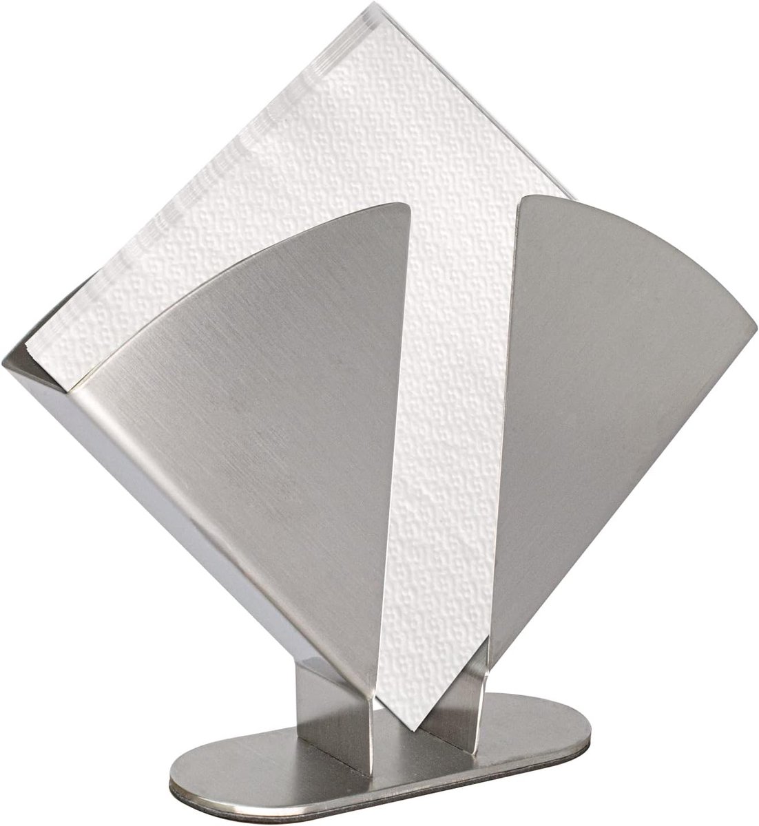 SnelShoppen - Stalen Servettenhouder - Triangulaire Napkin Holder - Antislip - Ideaal voor Keuken, Eettafel, Feest en Restaurant