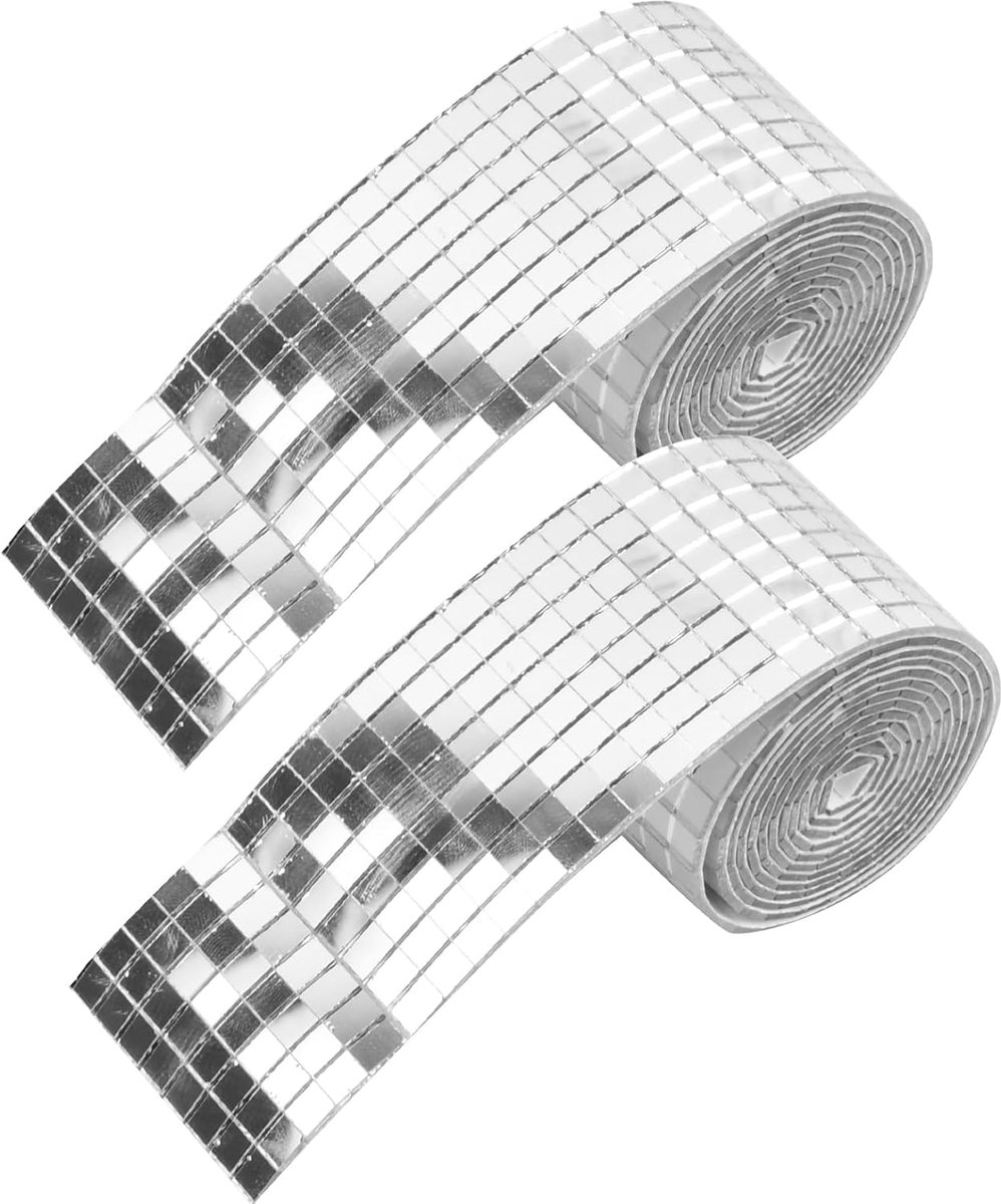 SnelShoppen - 3200 Stuks Spiegel Mozaïektegels, Zelfklevende Mini Spiegeltegels 5 x 5 mm, Perfect voor DIY Creaties, Wanddecoratie, Feest, Disco Ball