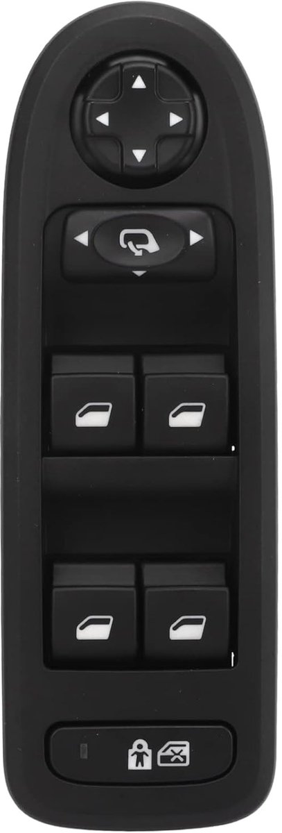 SnelShoppen - Elektrische Raam Schakelaar Voor Peugeot 308 I en 508 - Comfortabele Vouwspiegel Knoppen - Precisie Achterraam Liftknoppen - OEM 9665946