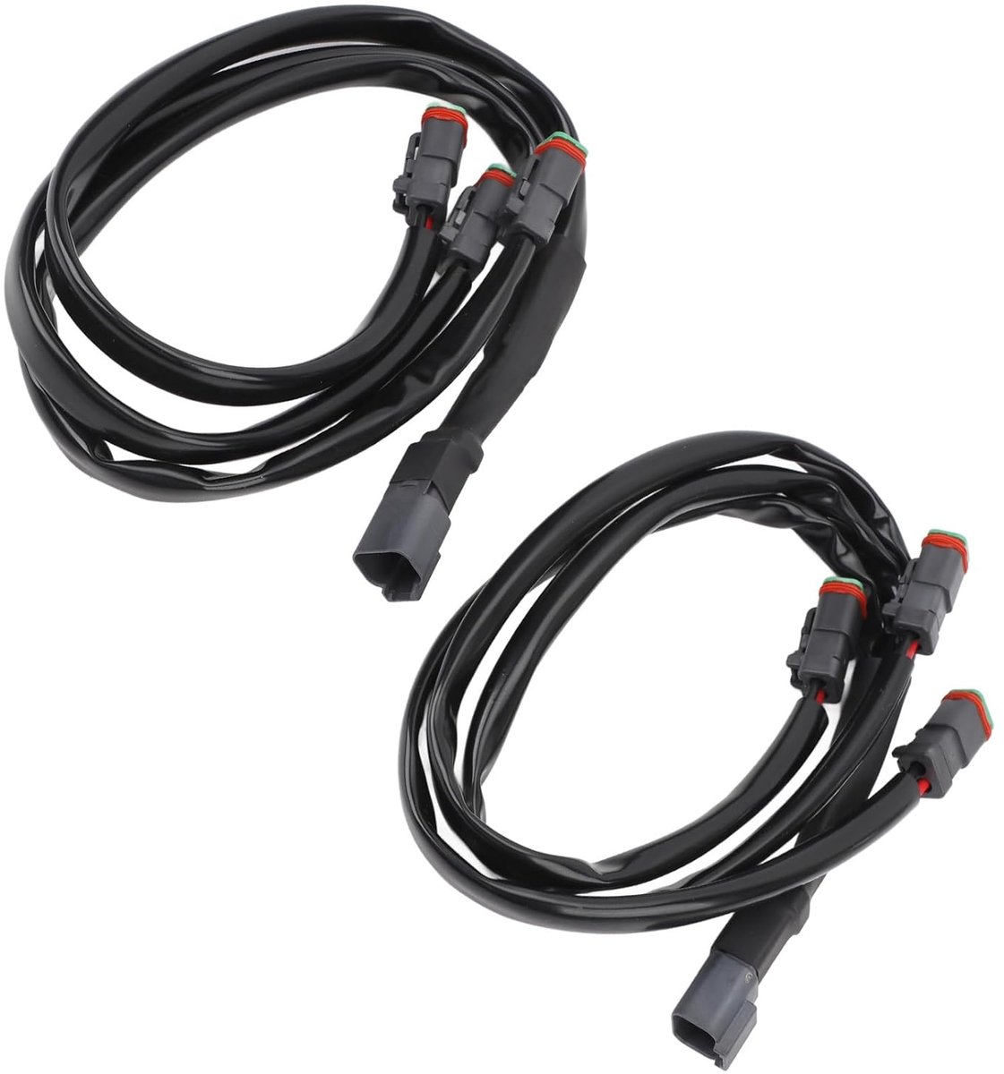 SnelShoppen - DT Bedradingsadapter Splitter voor LED Verlichting, 3-in-1, Hoogwaardige Rubber en Koper, Voor LED Lichten, Werklichten, Meerdere Toepas