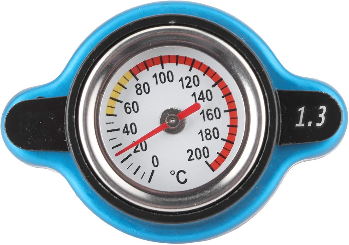 SnelShoppen - Universele Thermostatische Radiatorafdekking Waterreservoir Deksel Lekvrij met Temperatuurmeter Radiator Onderdelen (1.3bar)