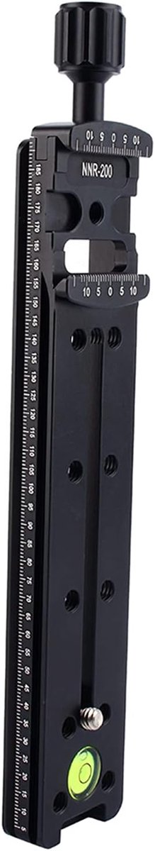 SnelShoppen - 200mm Rail Nodal, Nodal Slide Plaat Snelle Bevestigingsklem voor Camera Macro Fotografie, Arca Compatible, Ideaal voor Panoramafotografi