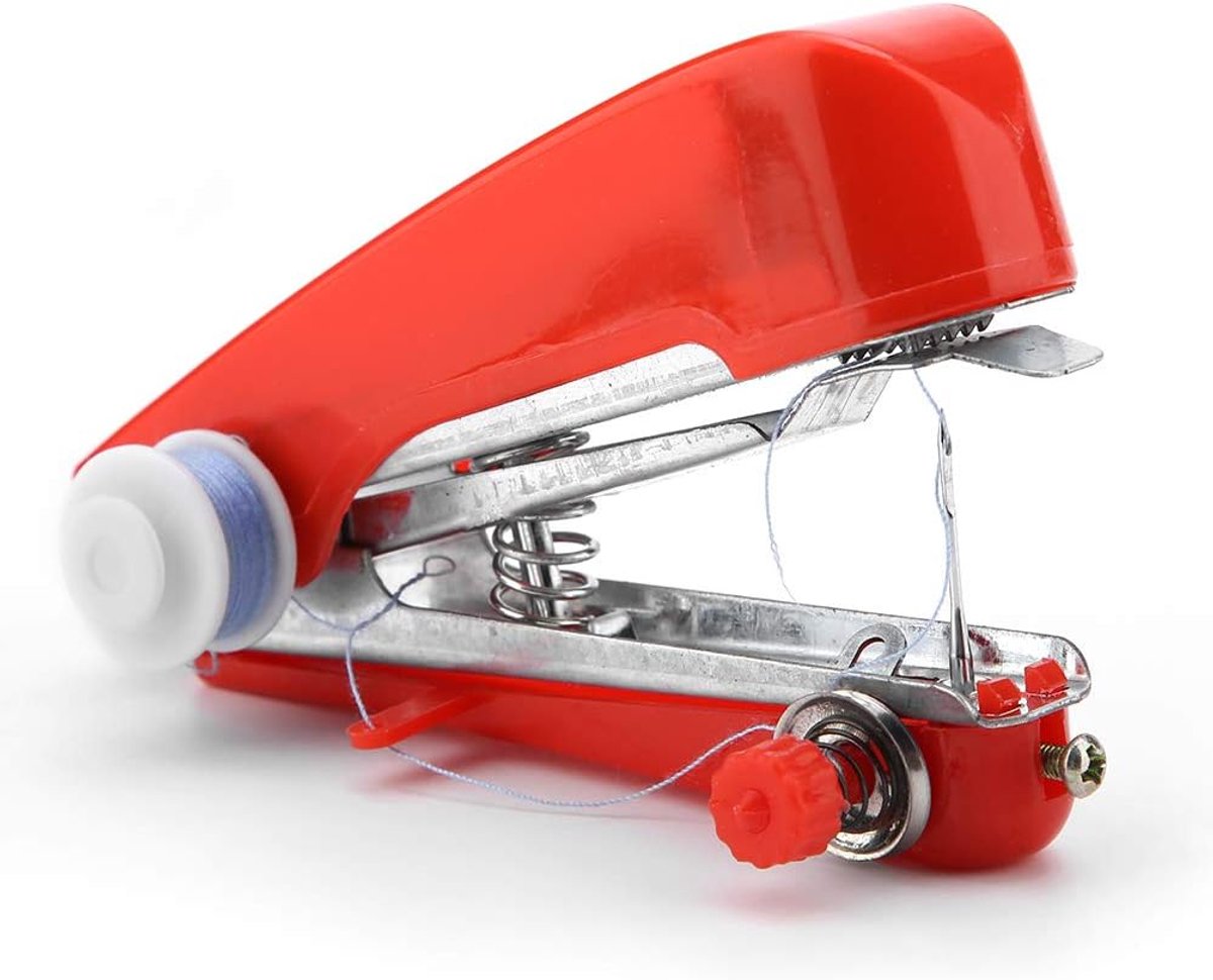 SnelShoppen - Mini Handnaaimachine Draagbare Naai Machine voor Thuis en Reizen, Handmatig & Elektrisch, Lichtgewicht Naaigereedschap voor Kledingherst