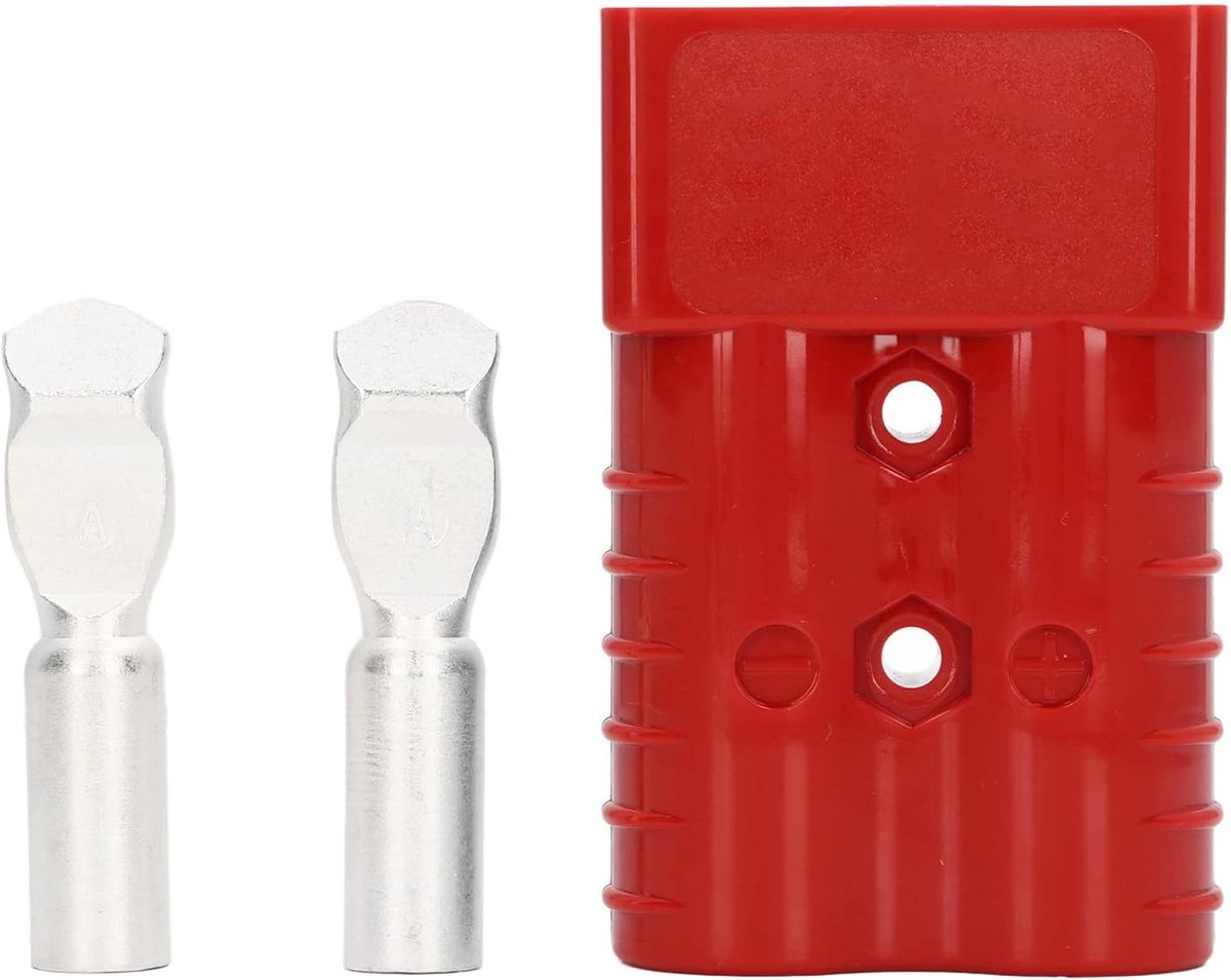 SnelShoppen - 350A 600V Accukoppeling, Dubbele Polen Snelle Aansluiting Hoogstroom, Zilver Geplateerde Plug Kit voor Accu, Zonnepaneel, Boot, Caravan,