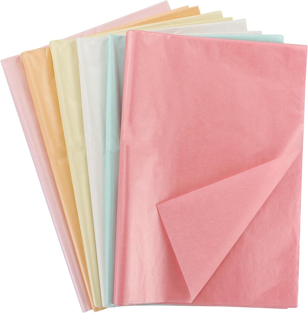 SnelShoppen - 60 Stuks Metallic Tissue Papier Shiny voor Inpakken, Parelsheen Inpakpapier voor Verjaardag, Bruiloft, Feest, Vakantie, Herdenking, 50 x