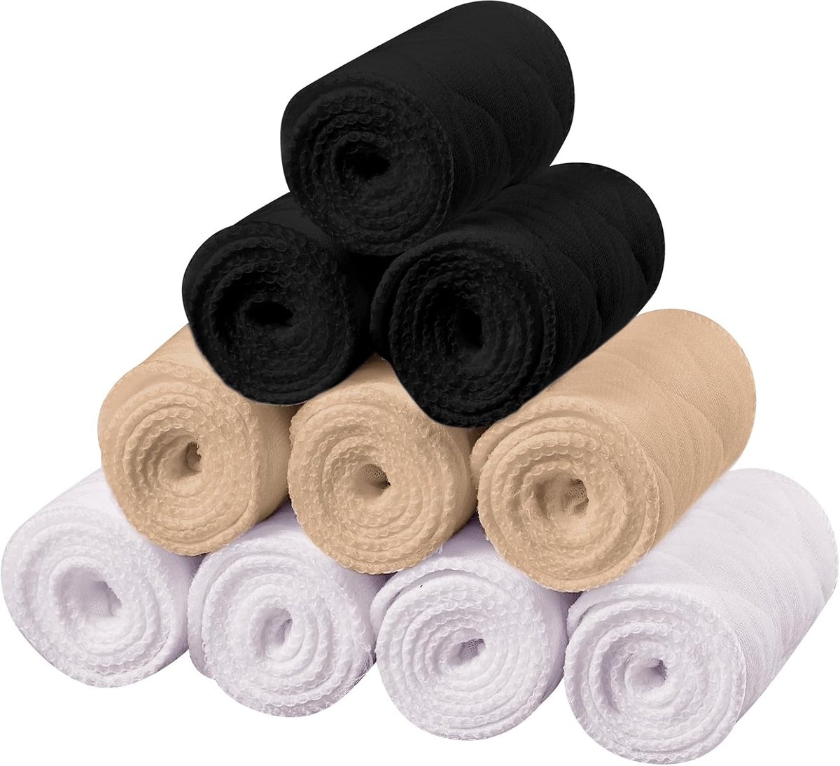 SnelShoppen - 10 Stuks Katoenen Bh Liner Rectangles Onder Bh Pads 3 Laags Zweetliners voor Dames Zweet Benodigdheden