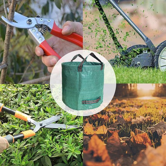 Dailygoods - Tuinafvalzakken - Robuust en duurzaam - 3 x 272 l - Groen - Milieu-vriendelijk alternatief - Perfect voor tuinieren - Set van 3 van Dailygoods — afbeelding 2
