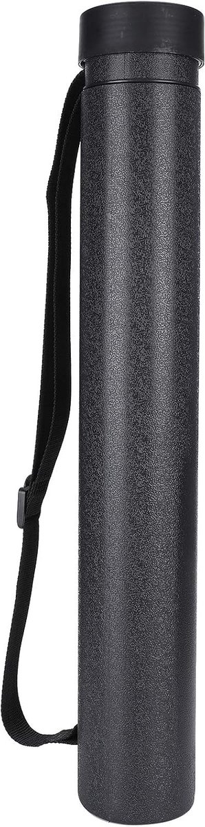 SnelShoppen - PE materiaal Speelmat Tube, Verstelbare Plastic Tubes voor Kunstwerken, Geschikt voor Schilderaccessoires (Zwart)
