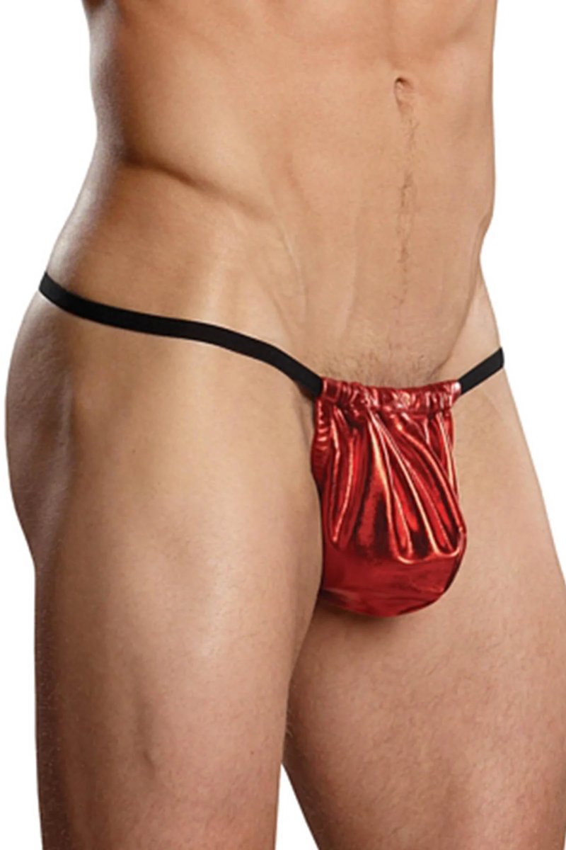 Rode Heren Tanga in Kunstleer - Comfortabele Heren Ondergoed in XS tot XL