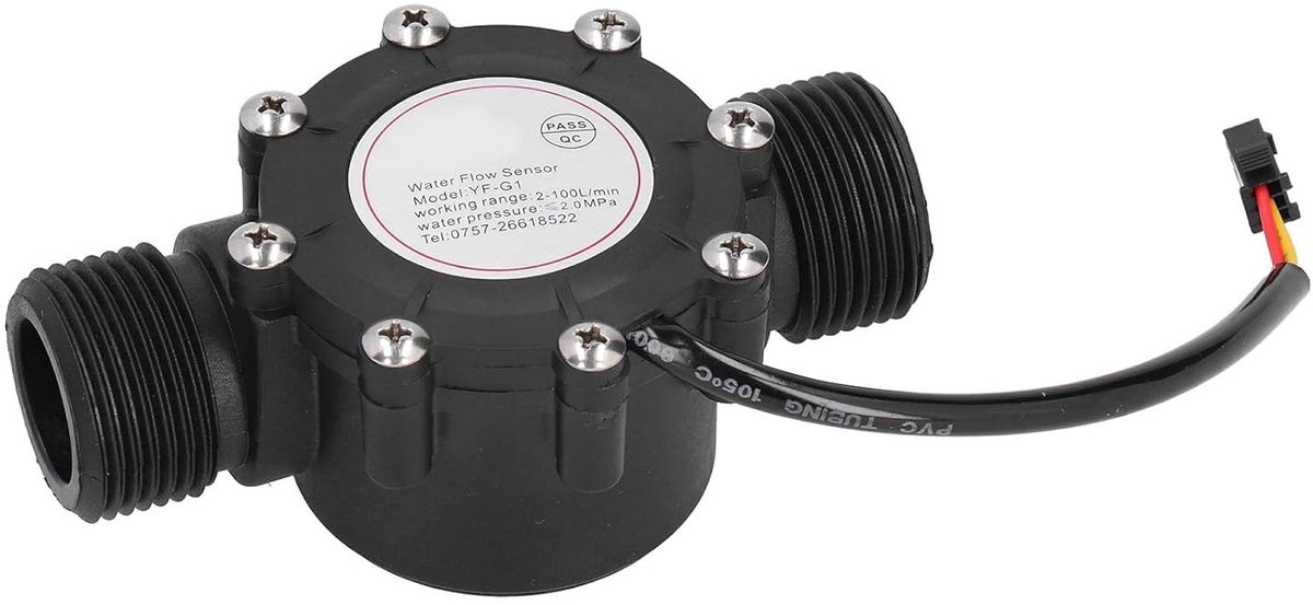 SnelShoppen - Waterdoorstromingssensor Flowmeter G1in Mannetje, Hooggevoelig Waterdoorstroommeter voor Irrigatie, Zwembaden, Petrochemie, Tuin en Geme