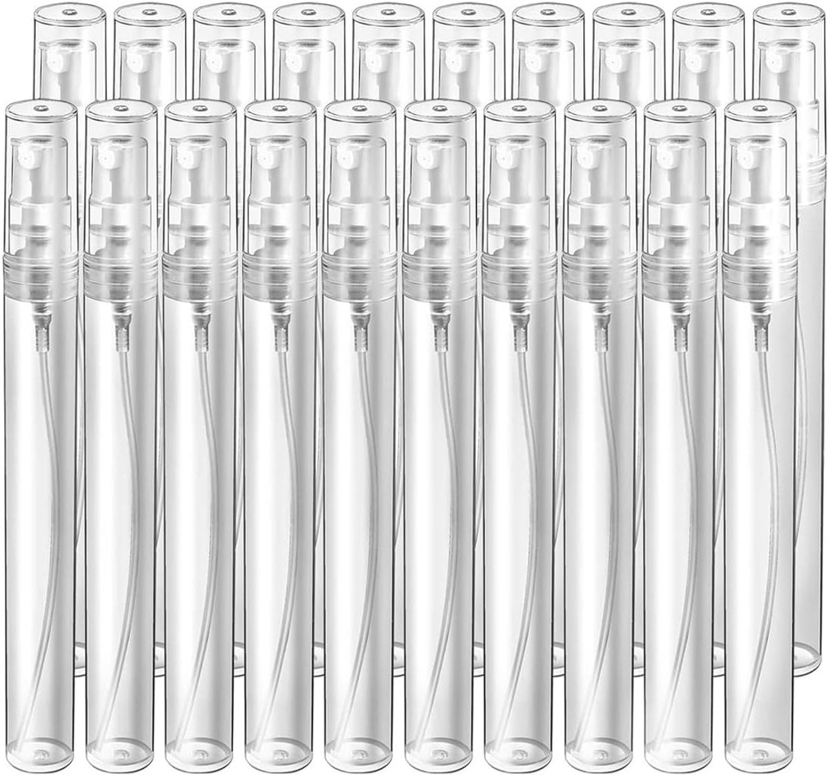 Set van 20 Stuks Parfumverstuivers - Transparant - 10 ML - Lege Spuitflesjes voor Parfummonsters en Cosmetica - Voor Reis en Dagelijks Gebruik