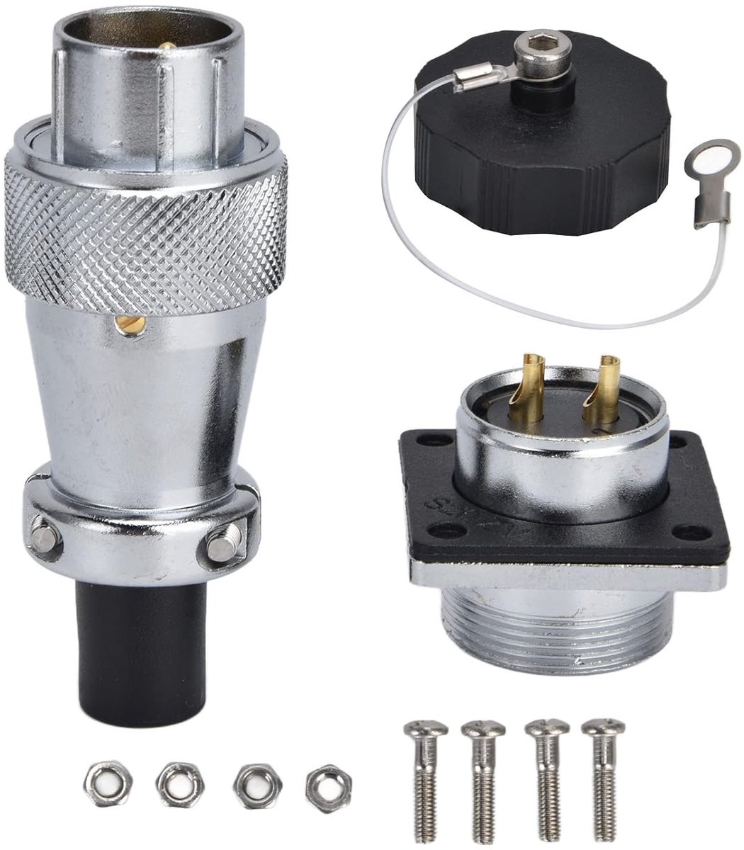 SnelShoppen - Hyuduo Waterdichte 2-Pins Luchtvaart Connector Voedingsstrip 500V LED Industrieel Apparatuur met Stabiele Elektrische Prestaties en RFI